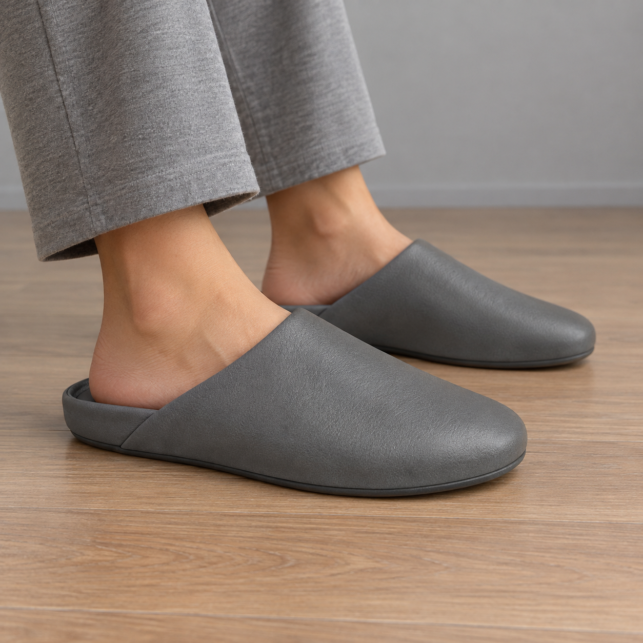 Chaussons d'intérieur gris pour homme