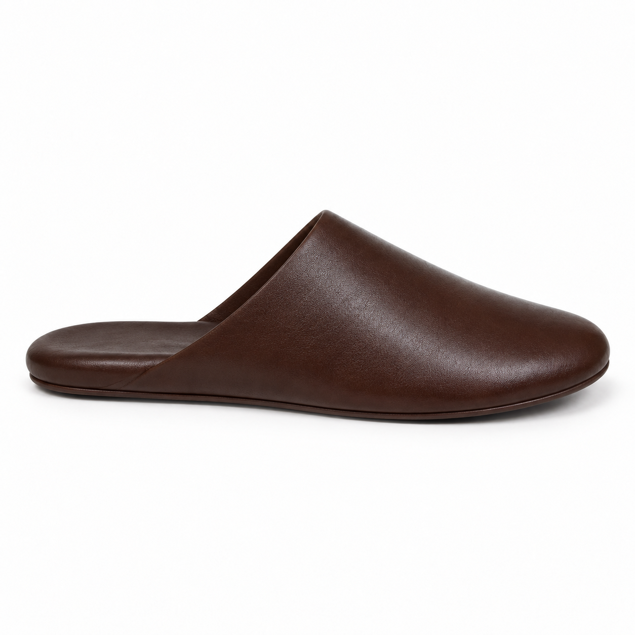 Chaussons homme marron foncé à enfiler à semelle ferme