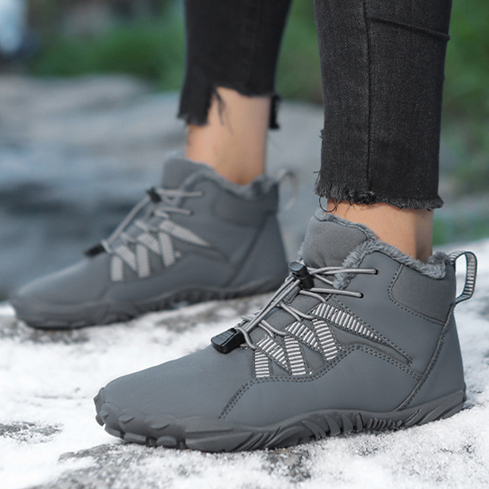 Chaussures barefoot d'hiver arctique — intérieur doublé polaire moelleux, espace large pour les orteils, résistantes jus