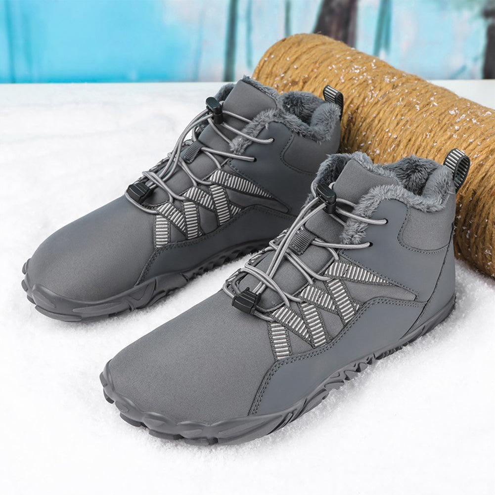 Chaussures barefoot d'hiver arctique — intérieur doublé polaire moelleux, espace large pour les orteils, résistantes jus