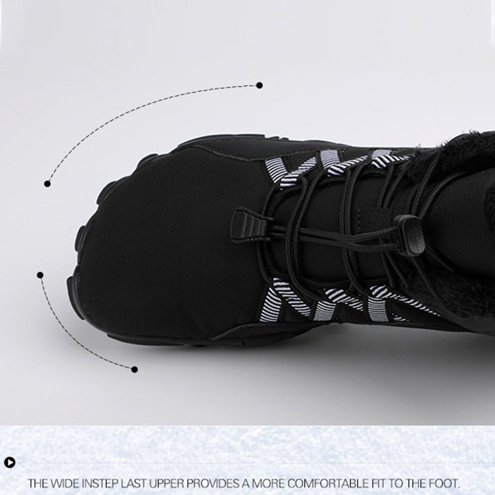 Chaussures barefoot d'hiver arctique — intérieur doublé polaire moelleux, espace large pour les orteils, résistantes jus