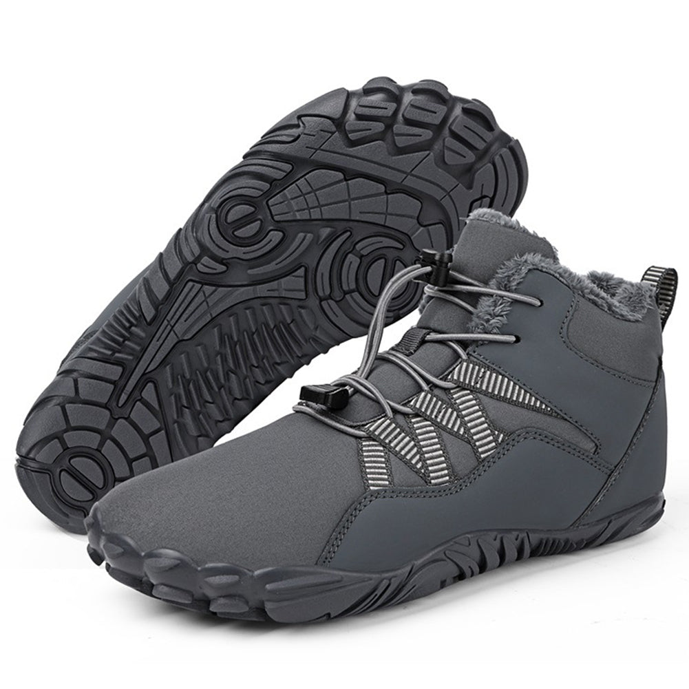 Chaussures barefoot d'hiver arctique — intérieur doublé polaire moelleux, espace large pour les orteils, résistantes jus
