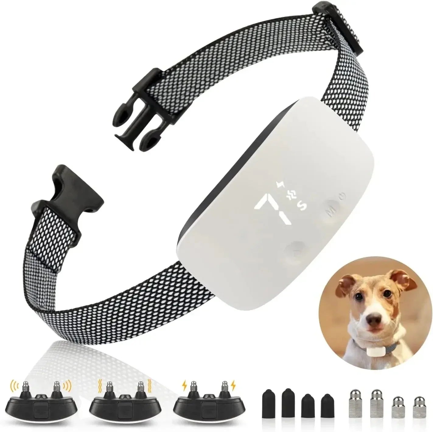 Collier de dressage anti-aboiement automatique pour chien, rechargeable, étanche IP67