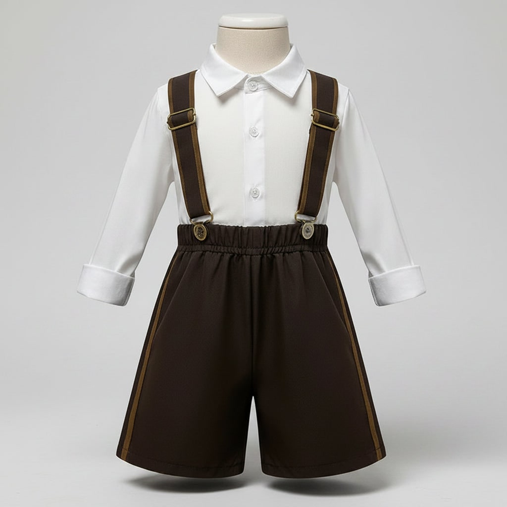 Costume traditionnel bavarois pour homme avec short et chemisier