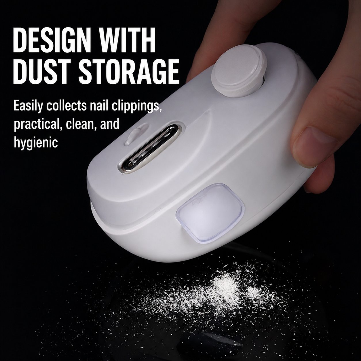 Coupe-ongles électrique 3 en 1 avec coupe, limage et polissage, rechargeable USB