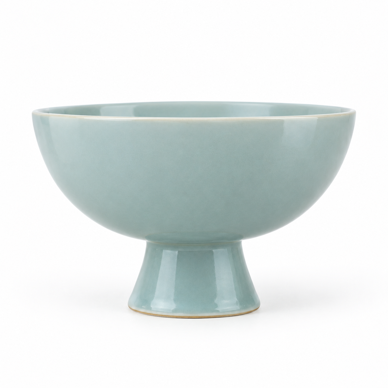 Coupe sur pied en céramique bleu ciel NARSAGO 20 cm décoration surélevée