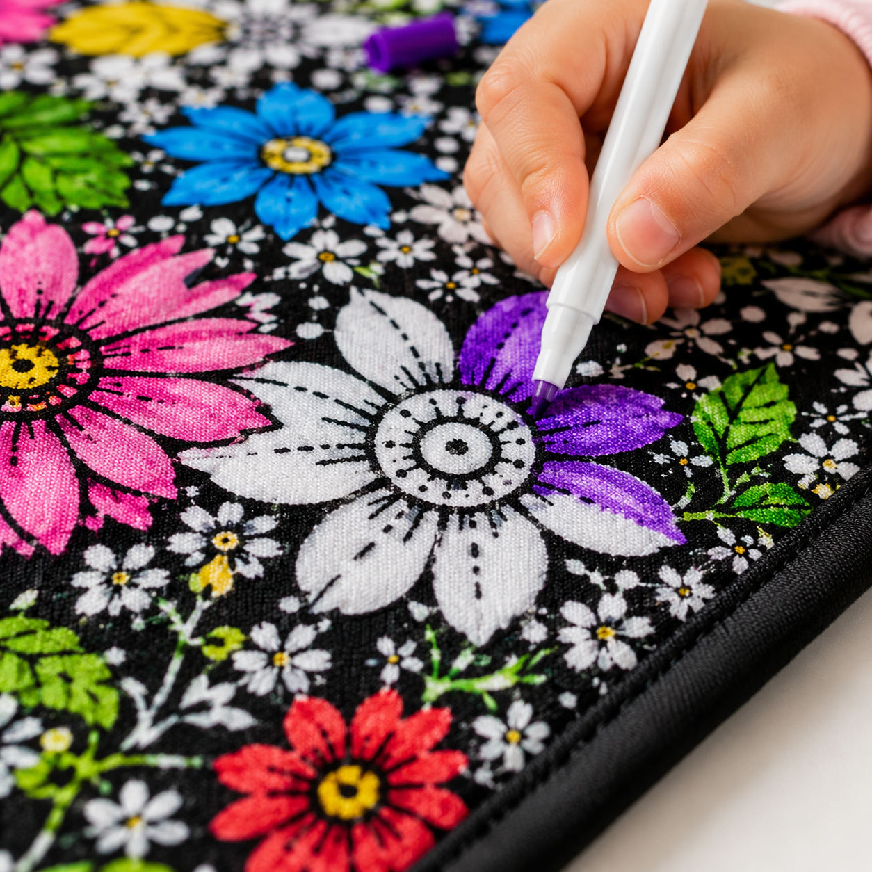 Couverture à colorier DIY pour enfants, tissu peluche doux, lavable et réutilisable