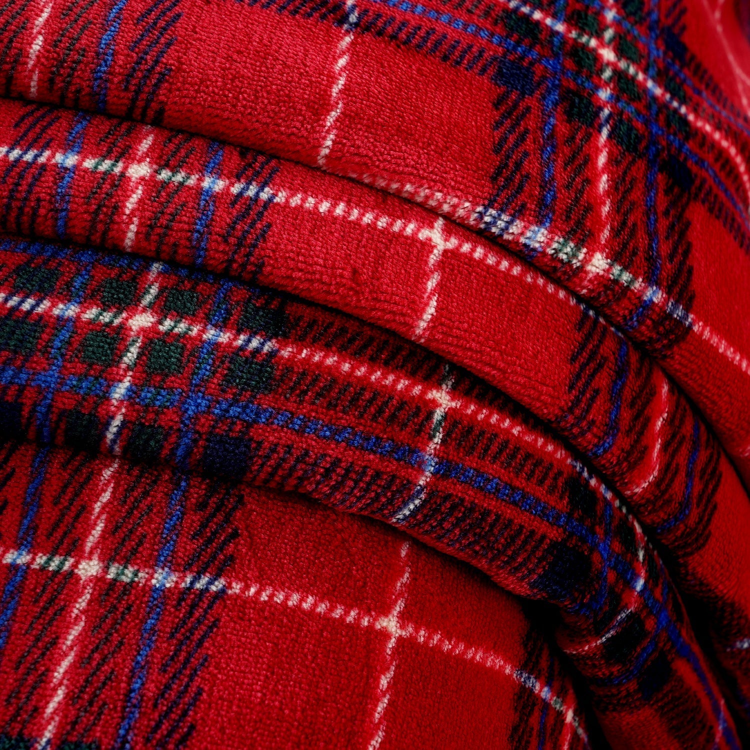 Couverture double épaisseur flanelle à carreaux et sherpa Bliss & Beyond