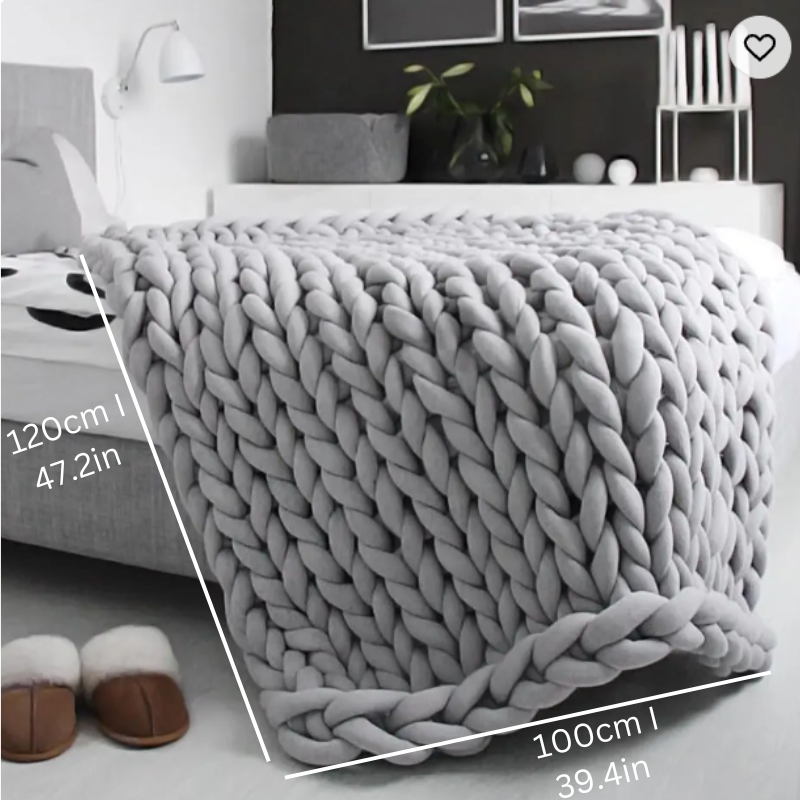 Couverture lestée en coton bio pour sommeil profond et relaxation