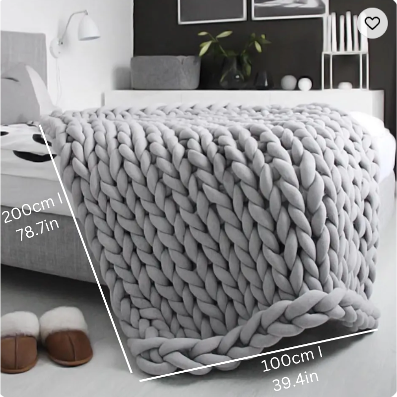 Couverture lestée en coton bio pour sommeil profond et relaxation
