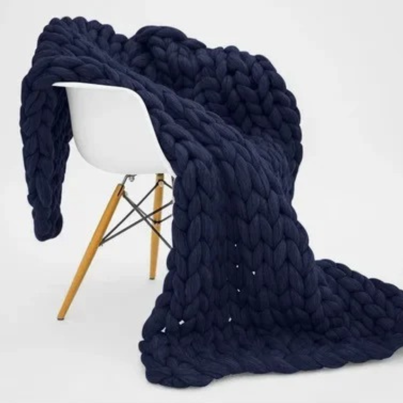 Couverture lestée en coton bio pour sommeil profond et relaxation
