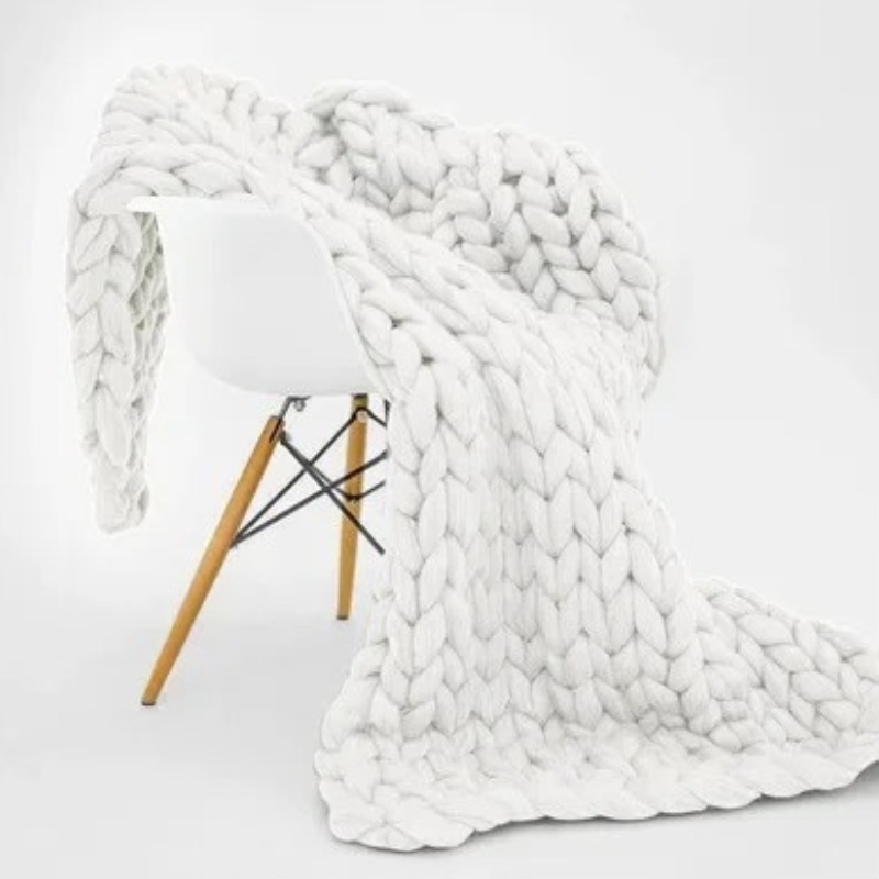 Couverture lestée en coton bio pour sommeil profond et relaxation