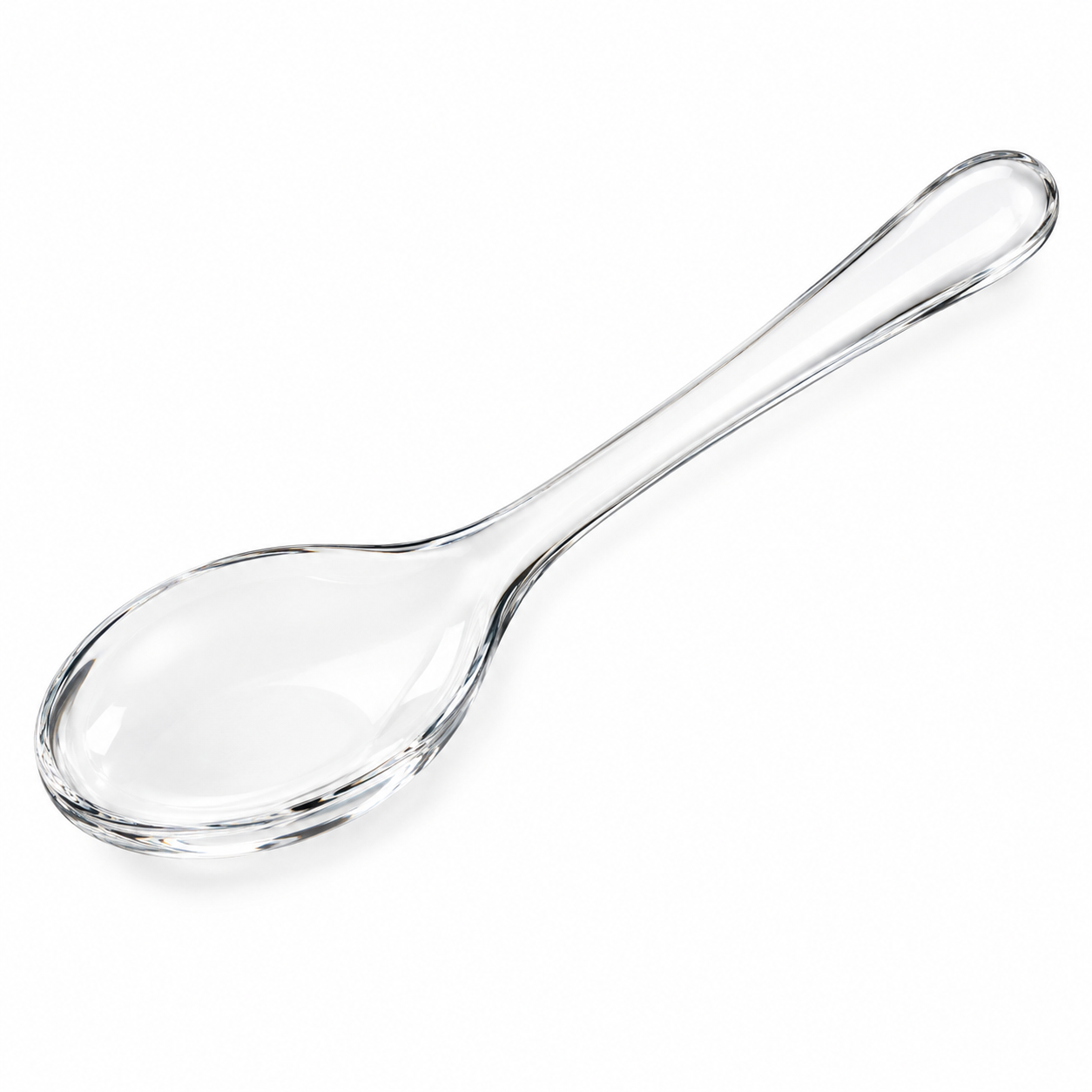 Cuillère de service en verre transparent 20 cm NARSAGO