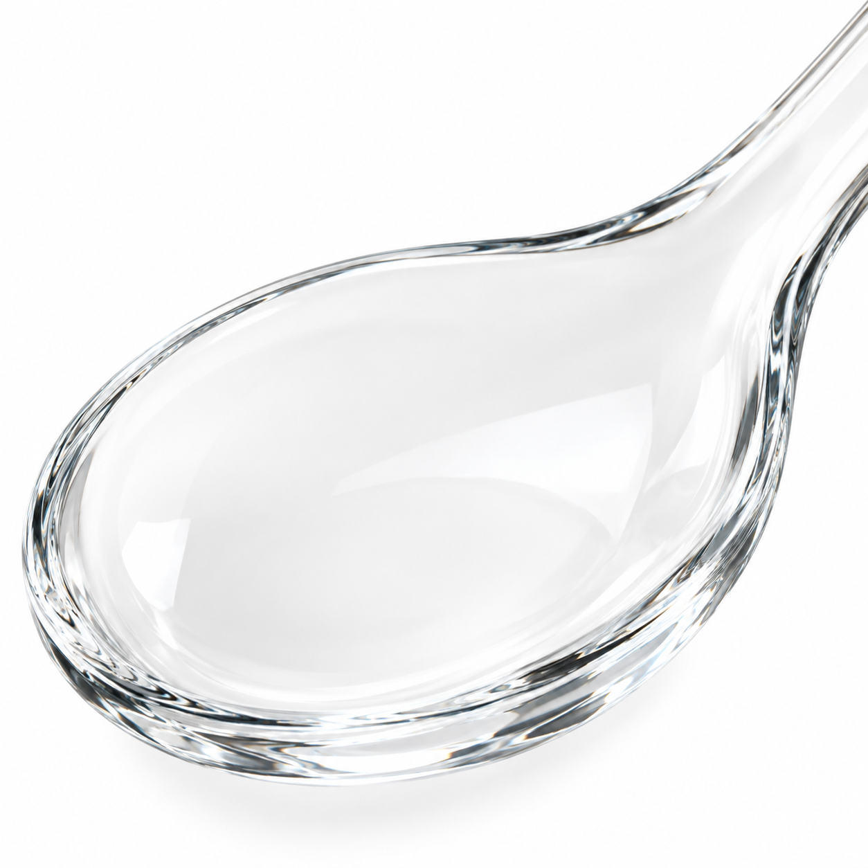 Cuillère de service en verre transparent 20 cm NARSAGO