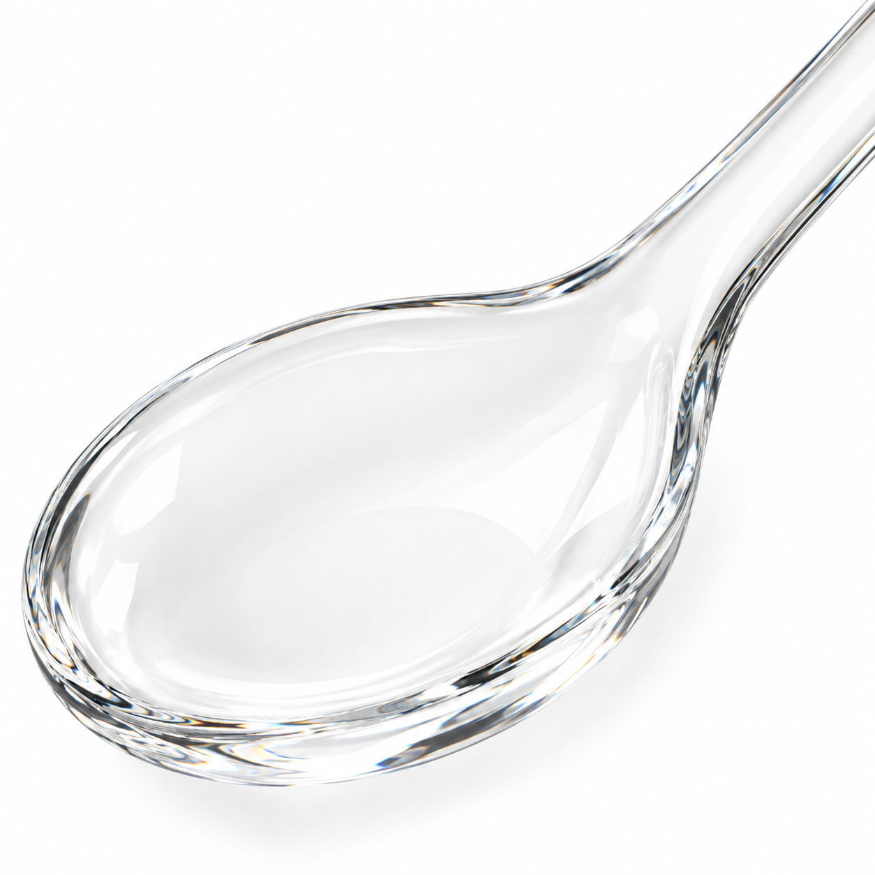 Cuillère de service en verre transparent 20 cm NARSAGO