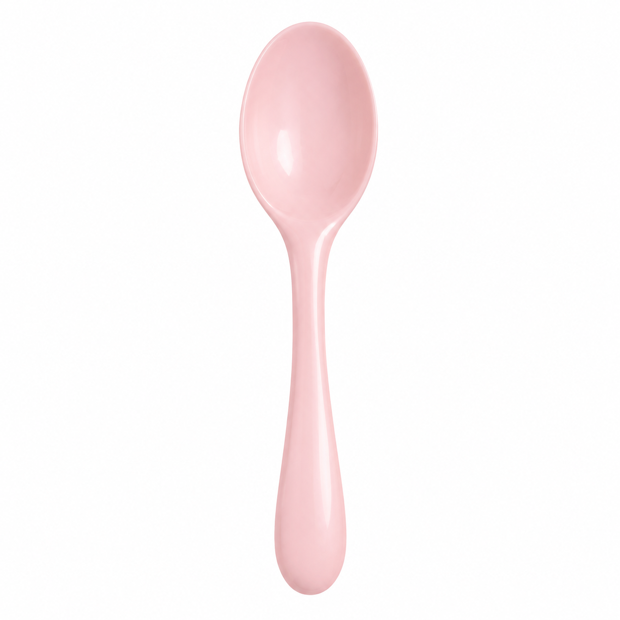 Petite cuillère de service en céramique rose pastel 15 cm