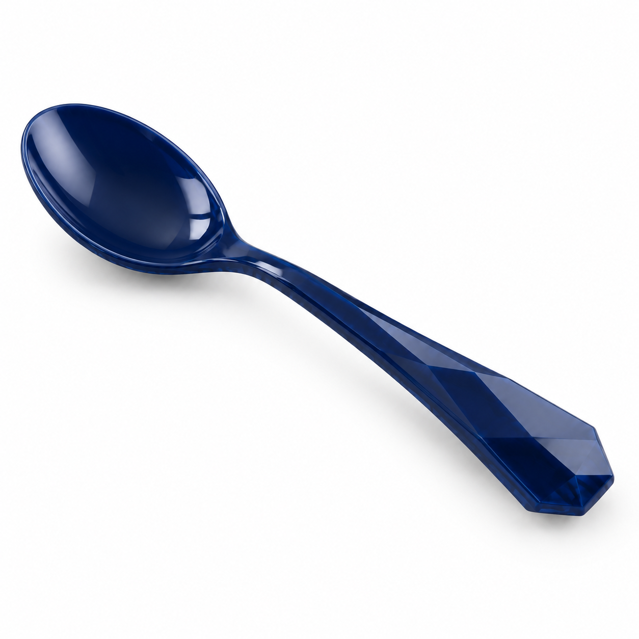 Cuillère facettée bleu profond NARSAGO 15 cm légère pour tous les jours