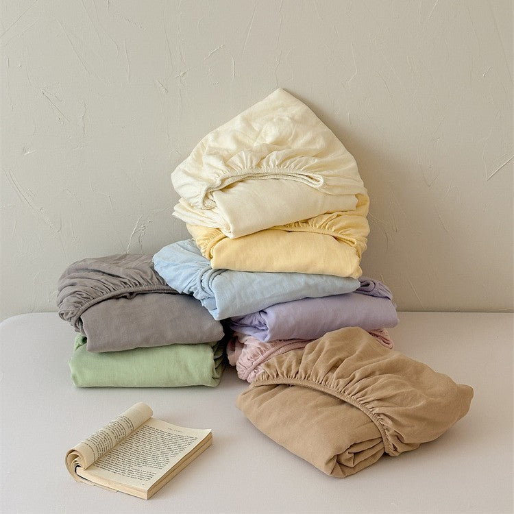 Drap de lit en coton-lin extra-doux de haute qualité