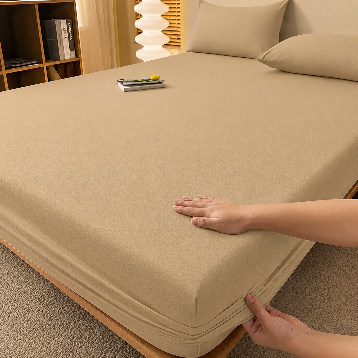 Drap-housse à bonnets profonds – Confort luxueux toutes saisons