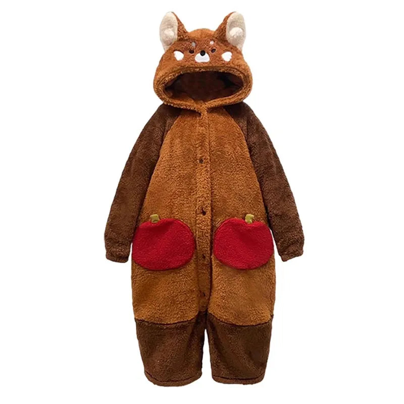 Ensemble de pyjama confortable pour un sommeil paisible toute la nuit - Motif panda roux
