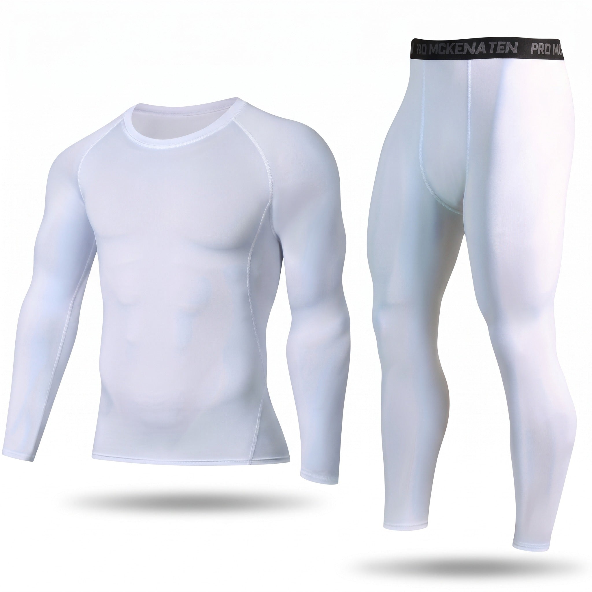 Ensemble de sous-vêtements thermiques 2 pièces extensibles haut et leggings unisexe