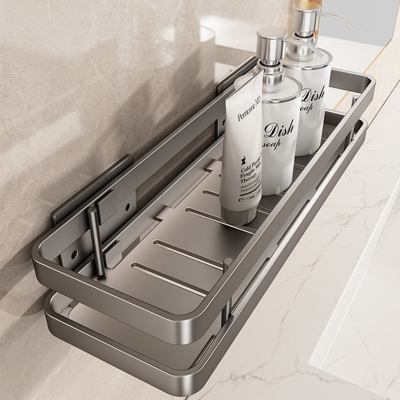 Étagère de salle de bain en acier inoxydable sans perçage