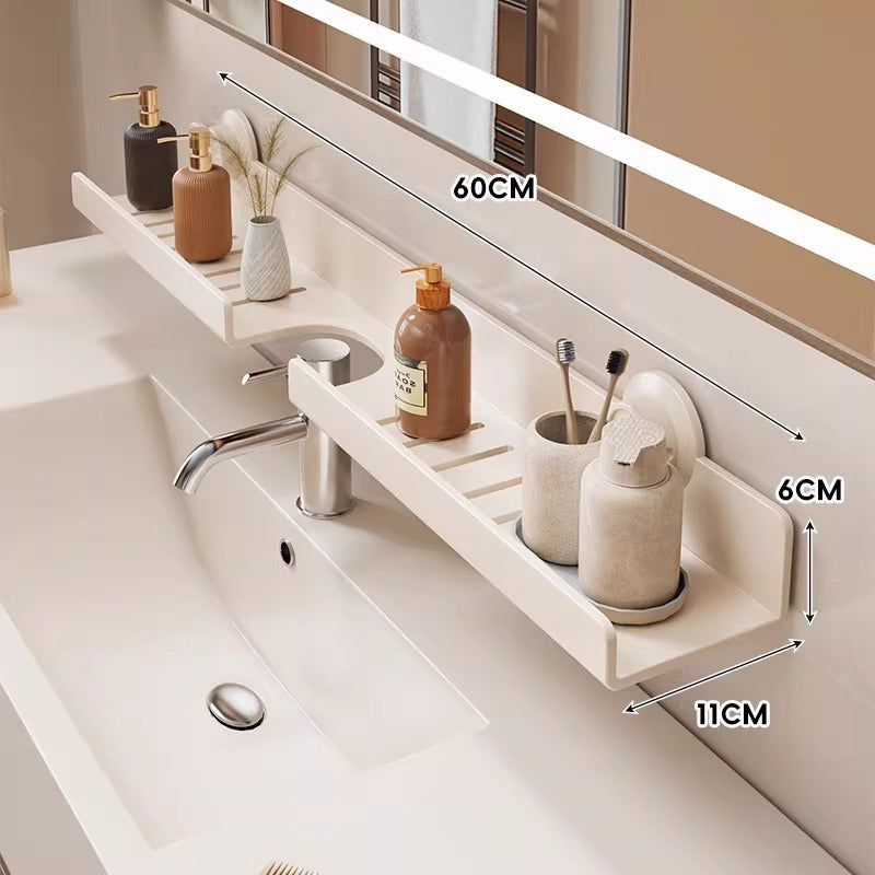 Étagère de salle de bain ventilée à fixation par ventouse