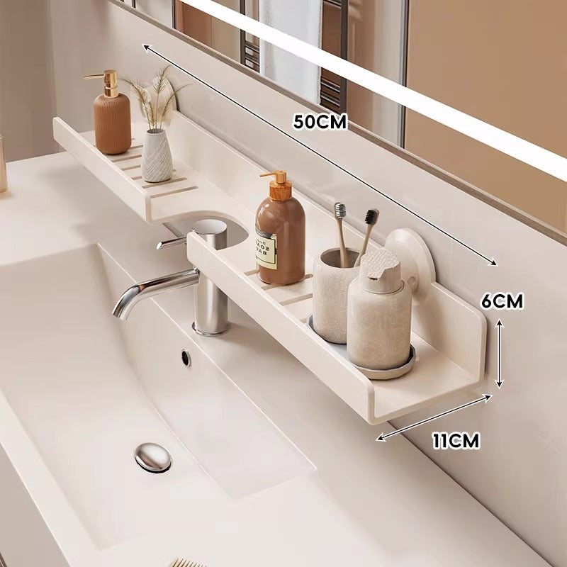 Étagère de salle de bain ventilée à fixation par ventouse