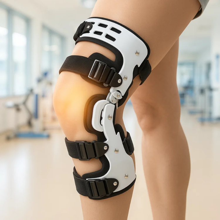 Genouillère de décharge avec stabilisation réglable, gauche ou droite, taille unique – ArthroGuard