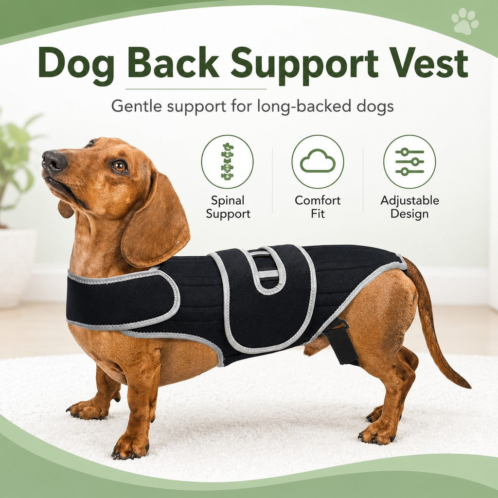 Gilet de soutien dorsal ajustable et respirant (races à dos long)