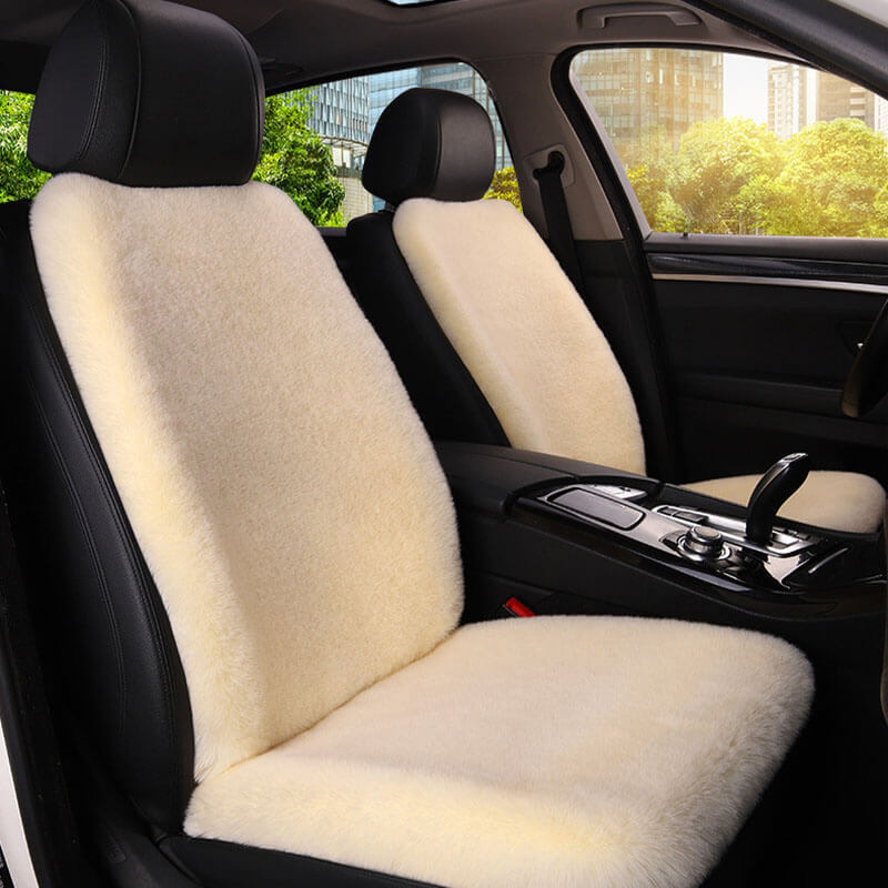 Housse de siège auto universelle en peluche pour animaux et propriétaires