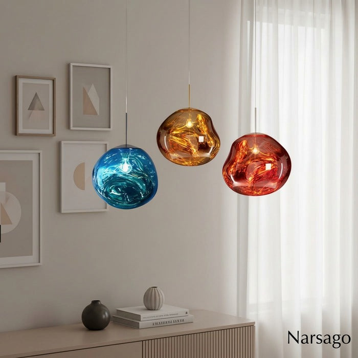 Jessamy | Suspension globe en acrylique moulée avec finition miroir pour salle à manger et cuisine