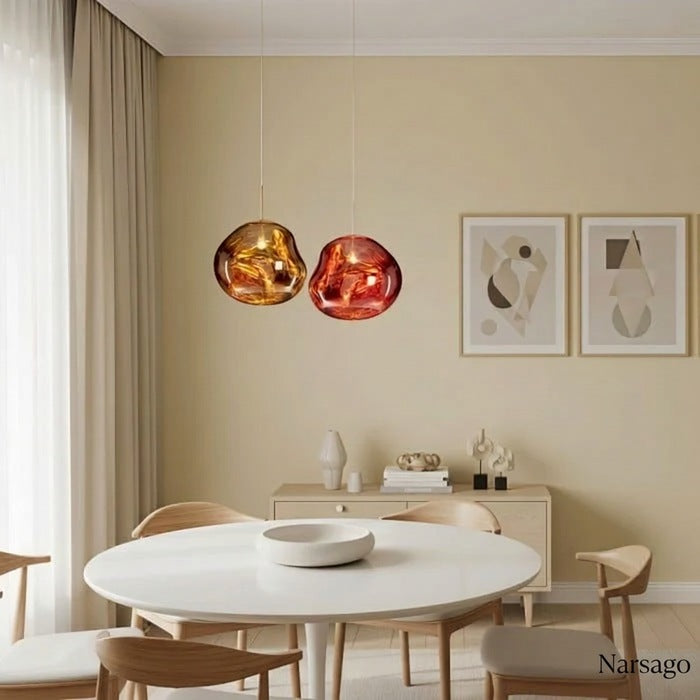 Jessamy | Suspension globe en acrylique moulée avec finition miroir pour salle à manger et cuisine