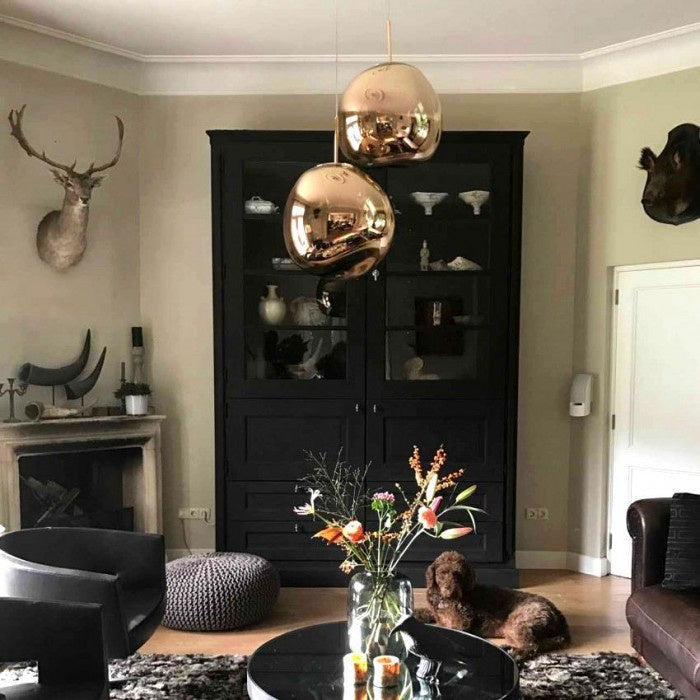 Jessamy | Suspension globe en acrylique moulée avec finition miroir pour salle à manger et cuisine
