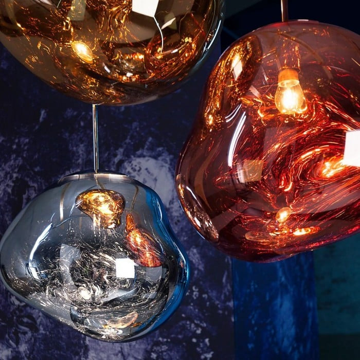 Jessamy | Suspension globe en acrylique moulée avec finition miroir pour salle à manger et cuisine