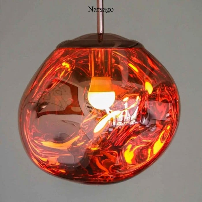 Jessamy | Suspension globe en acrylique moulée avec finition miroir pour salle à manger et cuisine