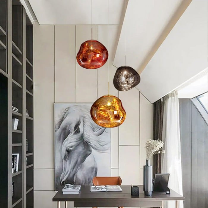 Jessamy | Suspension globe en acrylique moulée avec finition miroir pour salle à manger et cuisine