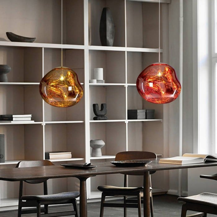 Jessamy | Suspension globe en acrylique moulée avec finition miroir pour salle à manger et cuisine