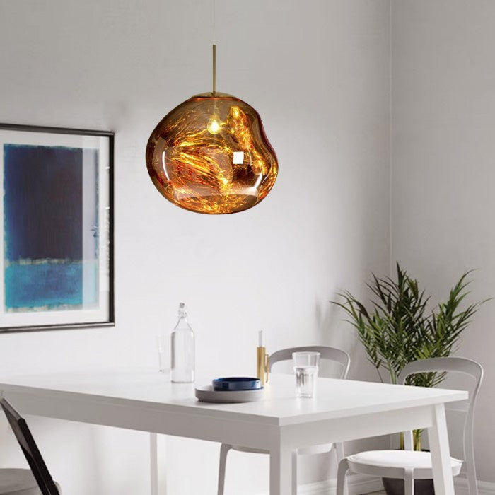 Jessamy | Suspension globe en acrylique moulée avec finition miroir pour salle à manger et cuisine