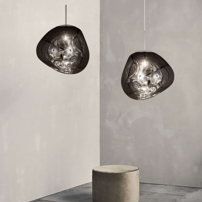 Jessamy | Suspension globe en acrylique moulée avec finition miroir pour salle à manger et cuisine