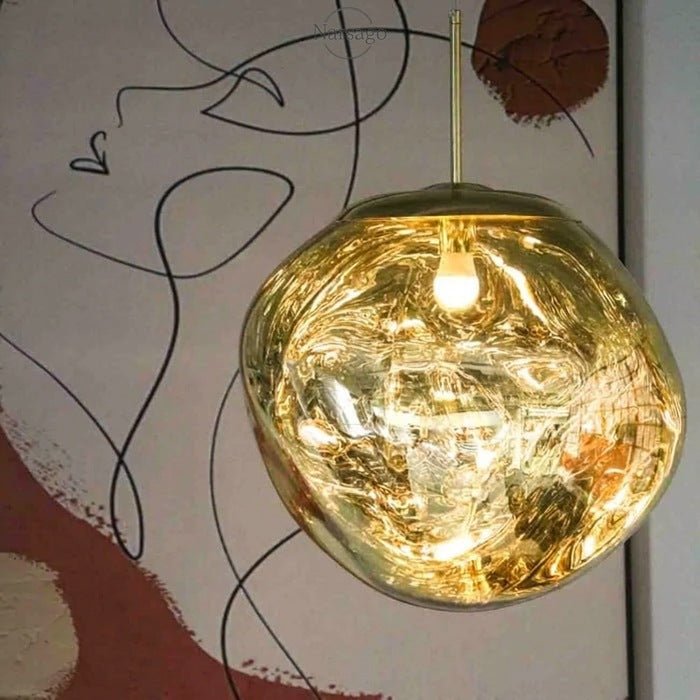 Jessamy | Suspension globe en acrylique moulée avec finition miroir pour salle à manger et cuisine