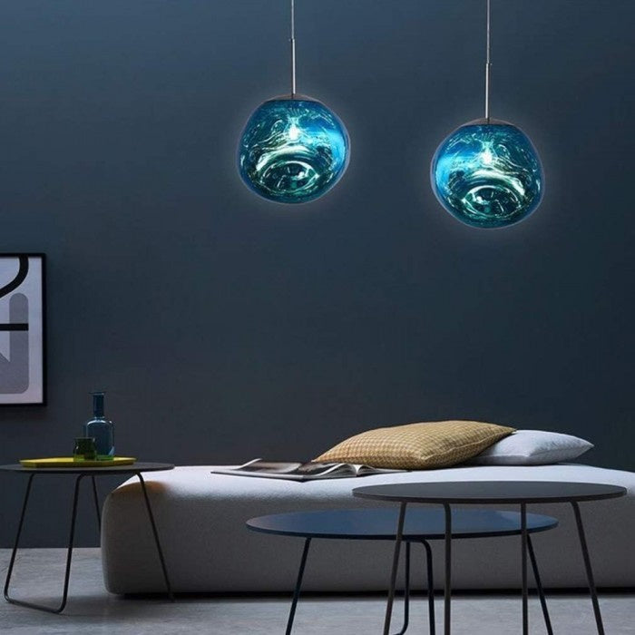 Jessamy | Suspension globe en acrylique moulée avec finition miroir pour salle à manger et cuisine