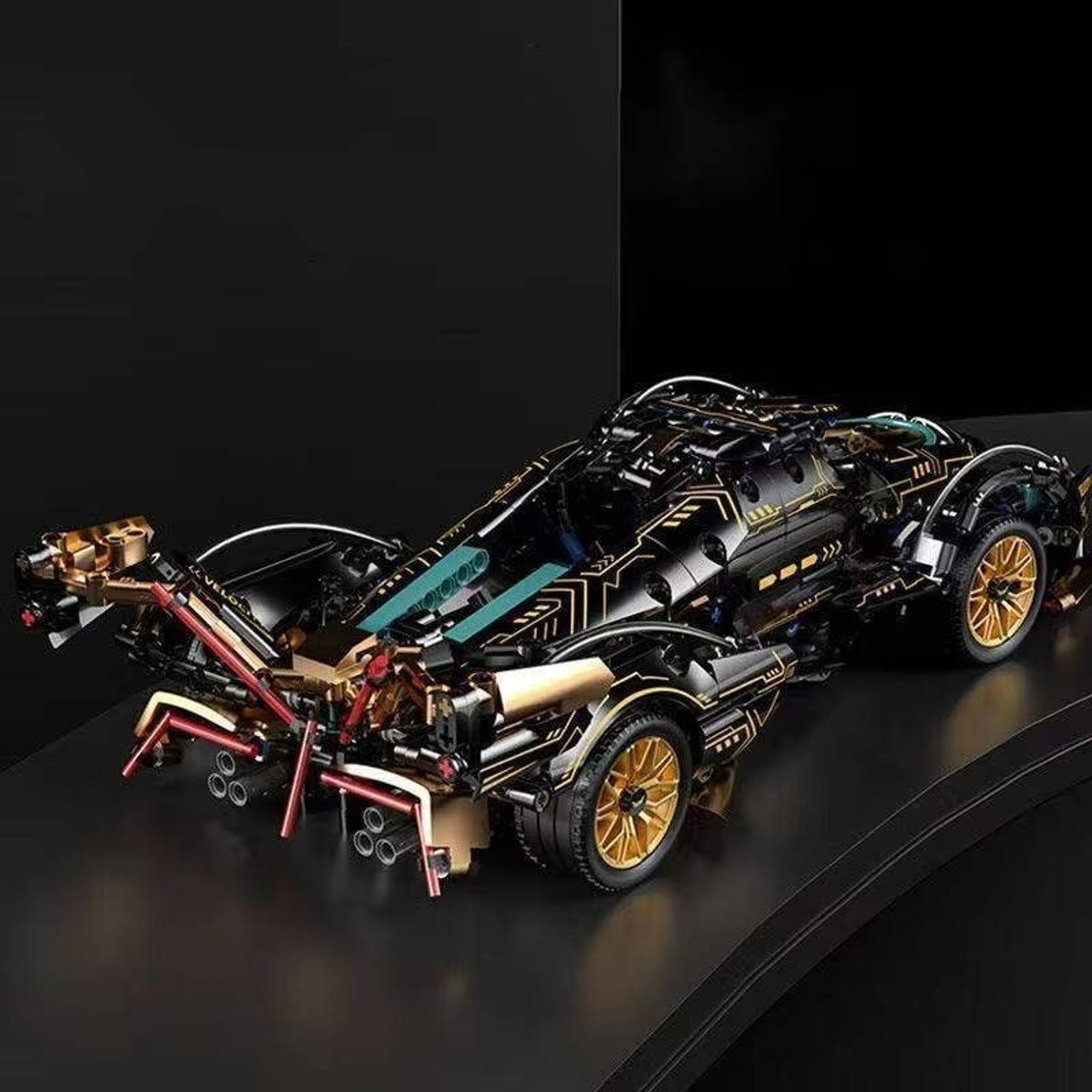 Set de construction de voiture modèle V12 de 1 690 pièces avec direction et suspension fonctionnelles
