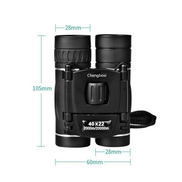 Jumelles compactes puissantes 40x22 avec large champ de vision