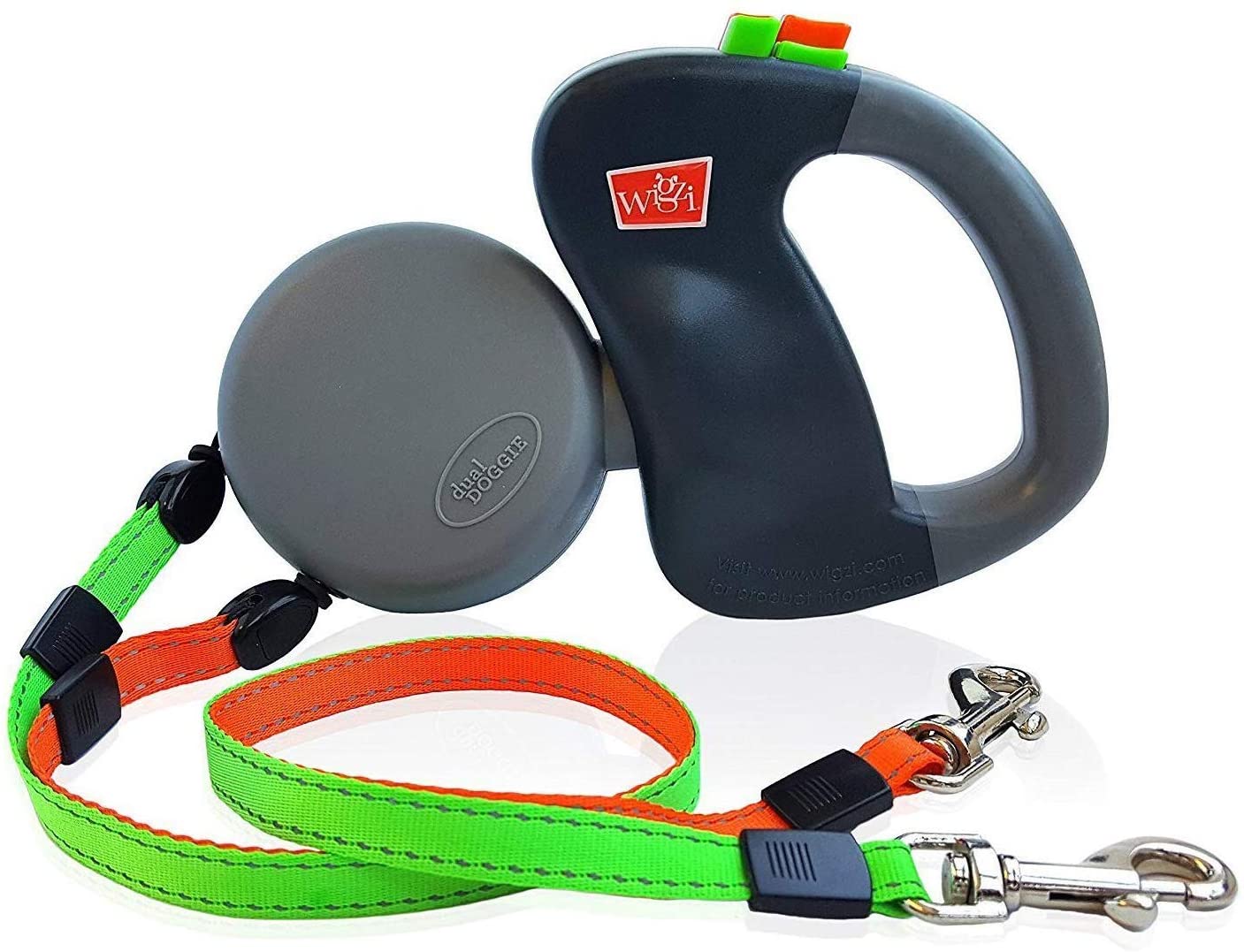 Laisse double pour chiens – Laisse double pour 2 chiens avec pivot à 360°, sans enchevêtrement, réfléchissante – WalkMat