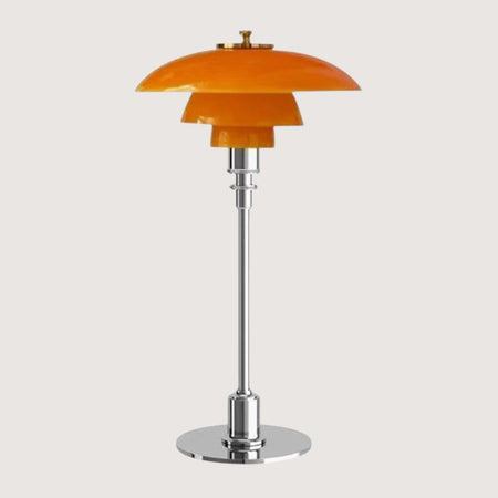 Lampe de table en verre à abat-jour à trois niveaux style nordique, base en fer doré ou argenté, douille E27 avec interr