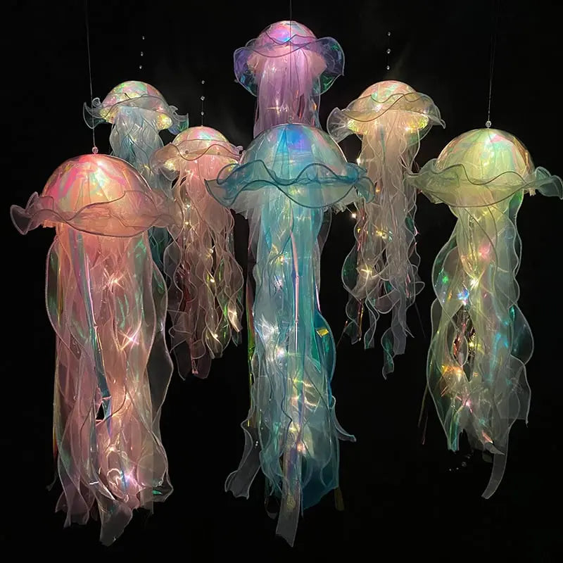 Lampe décorative méduse lumineuse – ambiance atmosphérique, LED et changement de couleur