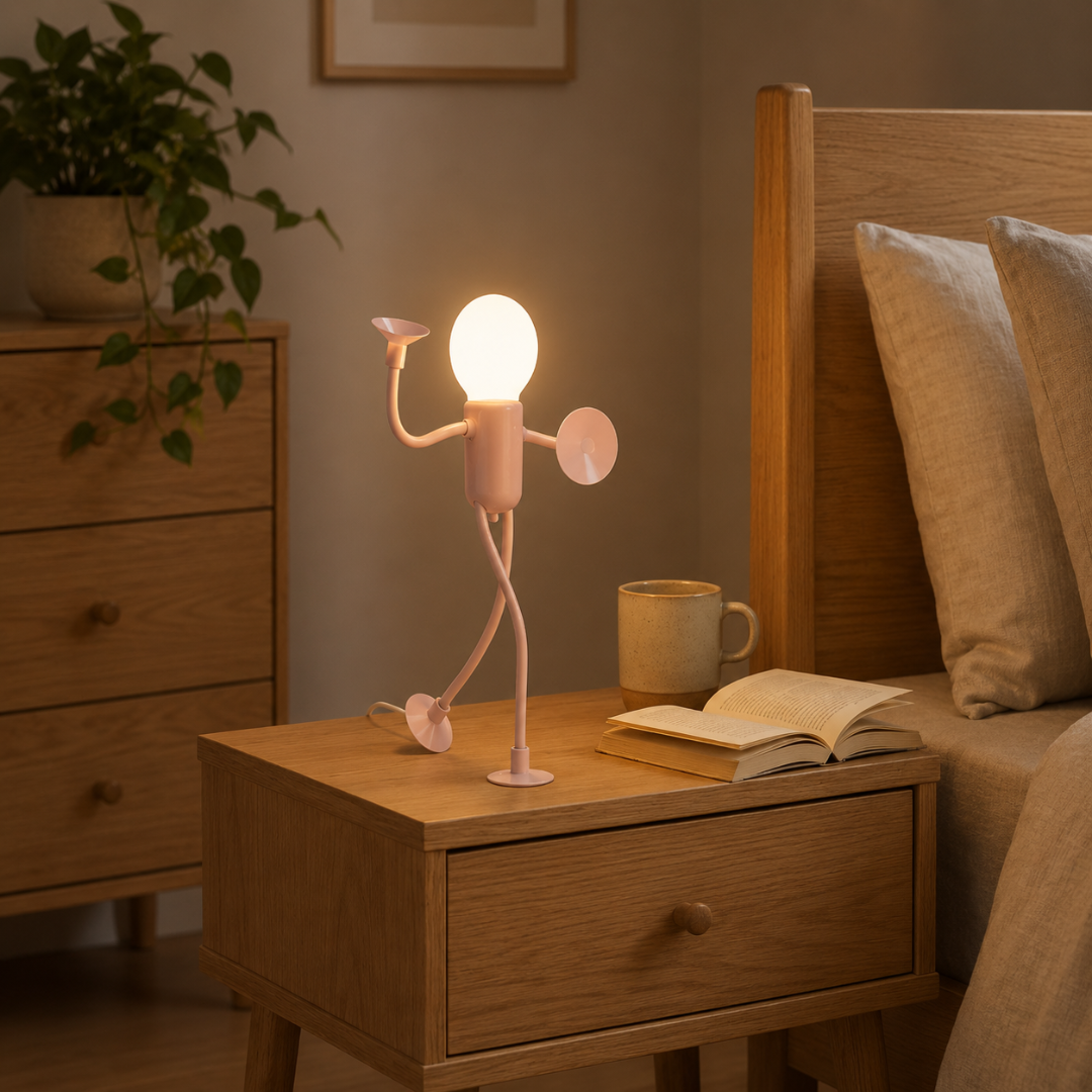 Lampe LED figurine avec ventouses