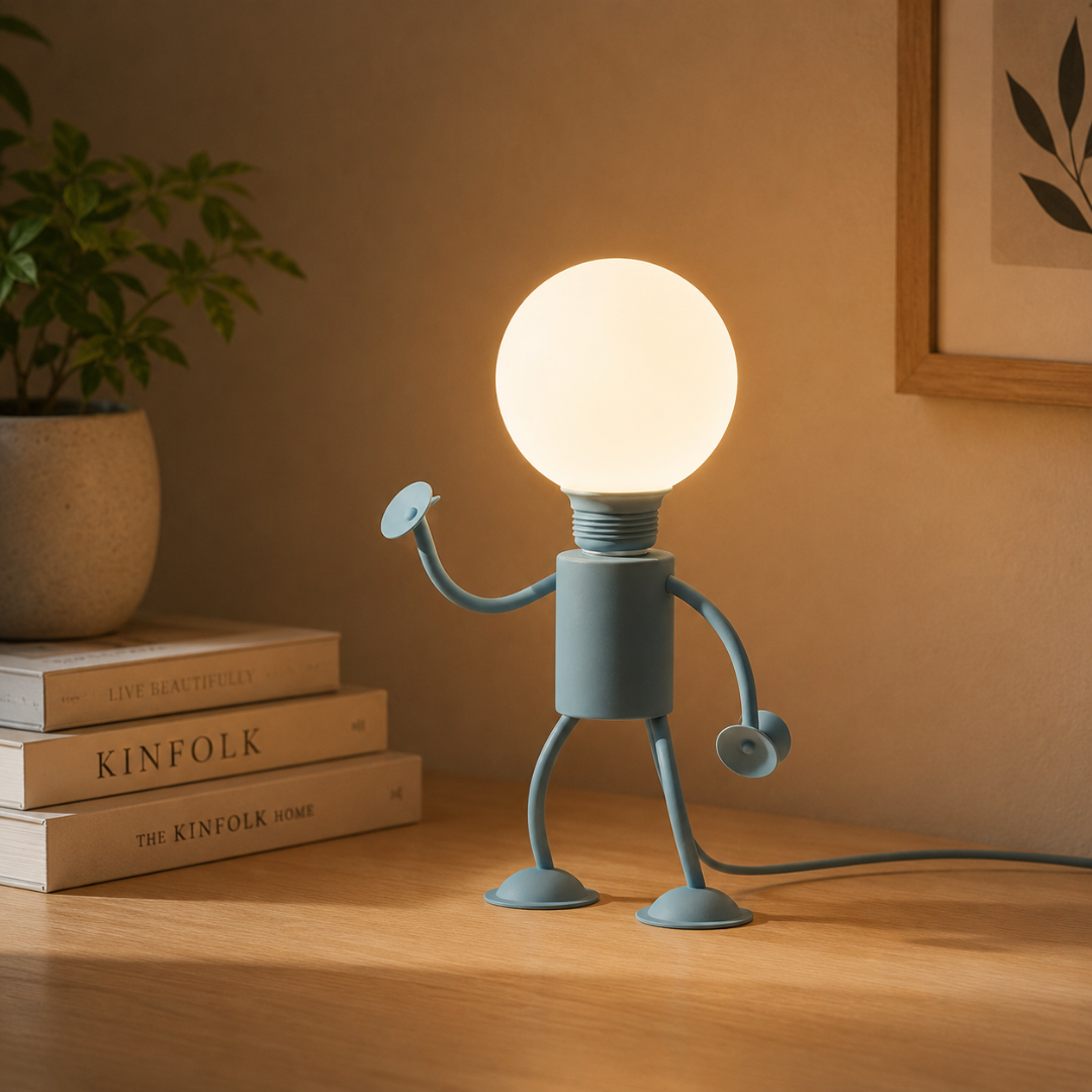 Lampe LED figurine avec ventouses