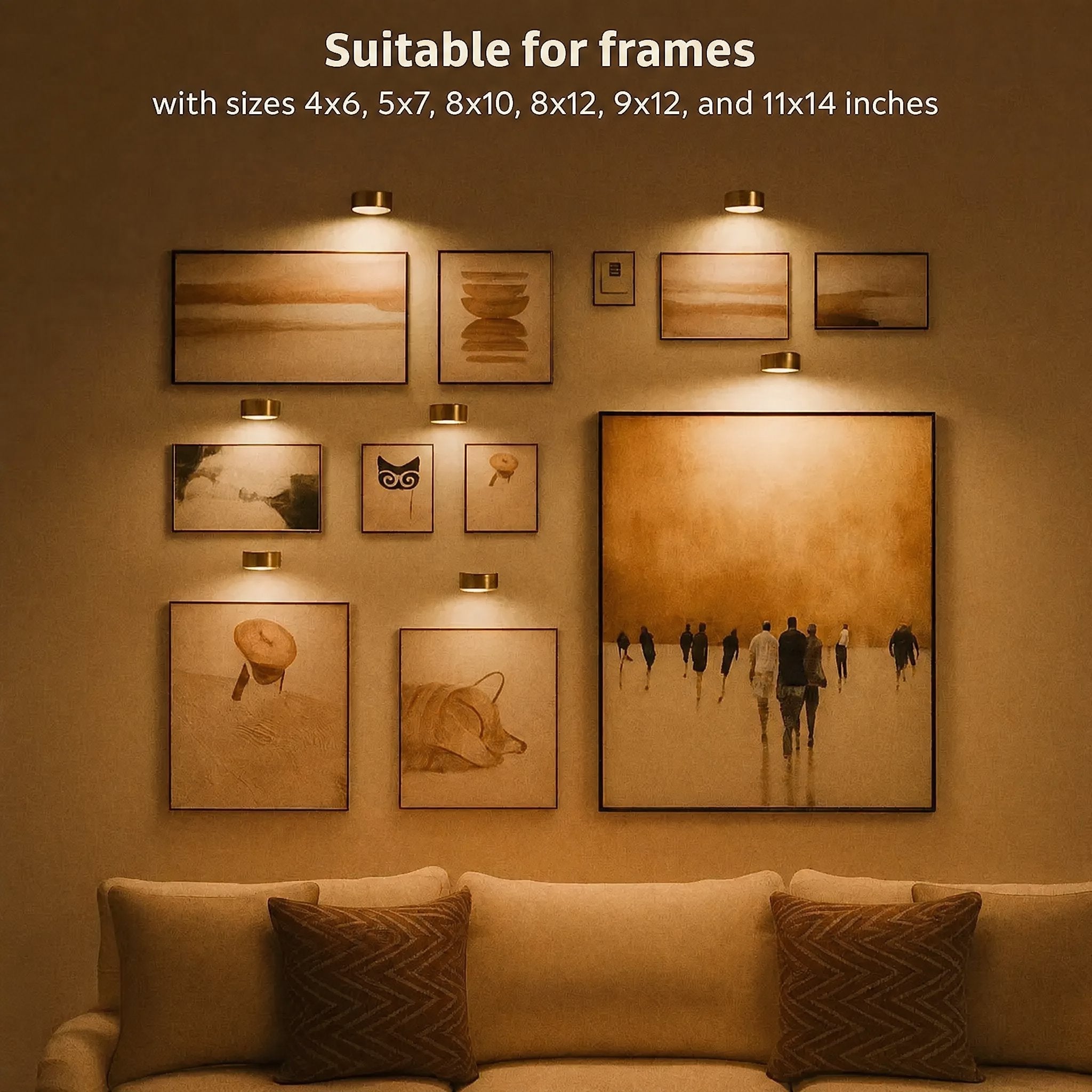 Lampe pour tableau magnétique sans fil à LED dimmable avec télécommande et minuterie